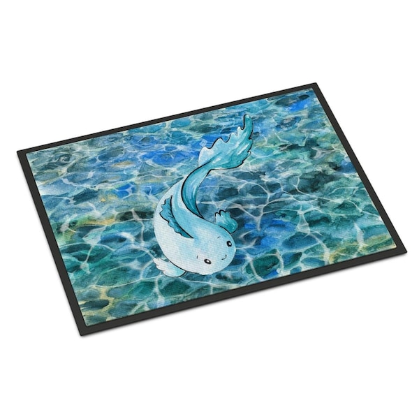 Jensendistributionservices Blue Fish Indoor or Outdoor Mat - 18 x 27 in. MI2551298 - main